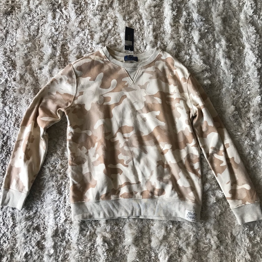 Polo by Ralph Lauren tan camo sweatshirt NWT